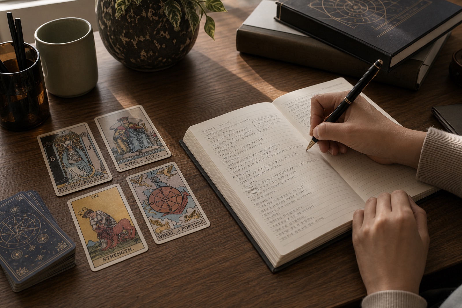 Writing notes during a reading